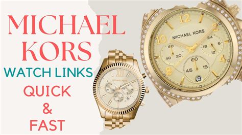 how to remove links from michael kors smart watch|michael kors watch replacement screws.